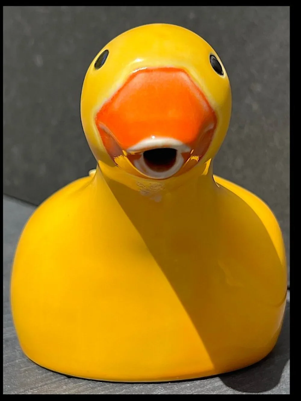 Vintage Yellow Duck Teapot w/ Frog Friend Made in Japan Vandor San Francisco